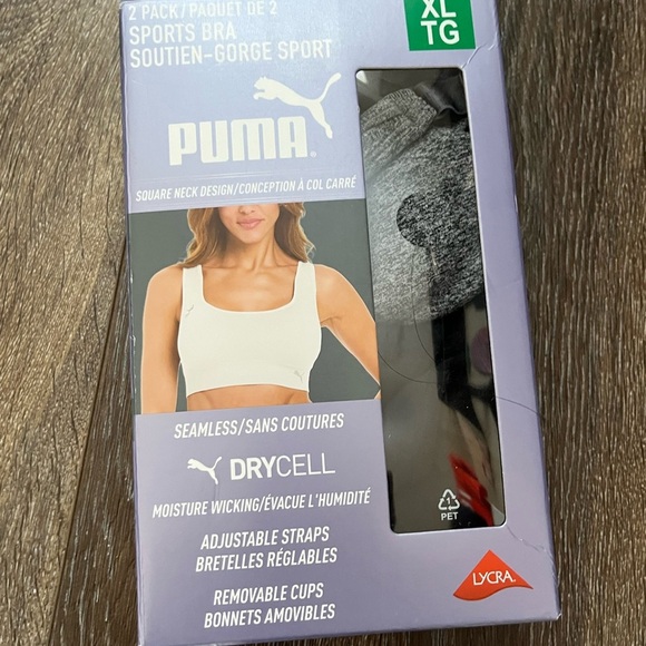 Puma Sports Bra 2-Pack - White and Black - Picture 5 of 5